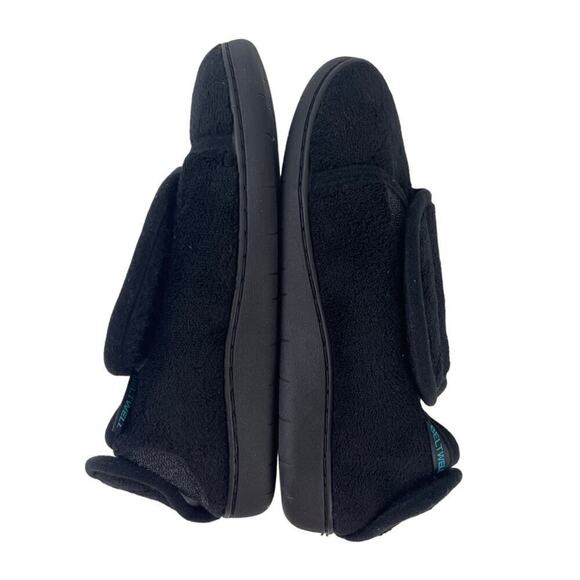 Beltwell Super Comfy Edema Circulation Warm Plush Fleece Slippers Black 7.5/8 - Picture 8 of 14